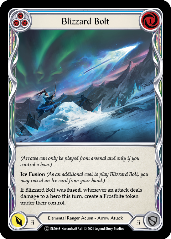 Blizzard Bolt (Blue) [U-ELE046] (Tales of Aria Unlimited)  Unlimited Rainbow Foil | Kessel Run Games Inc. 