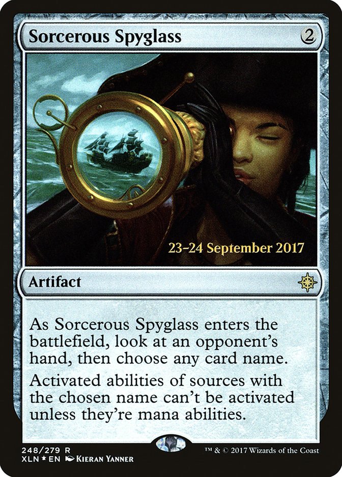 Sorcerous Spyglass [Ixalan Prerelease Promos] | Kessel Run Games Inc. 