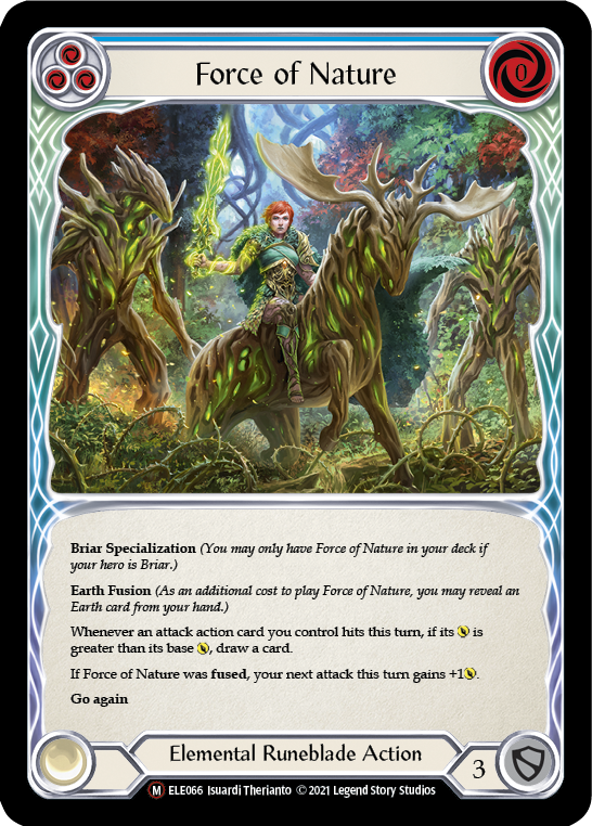 Force of Nature [U-ELE066] (Tales of Aria Unlimited)  Unlimited Rainbow Foil | Kessel Run Games Inc. 