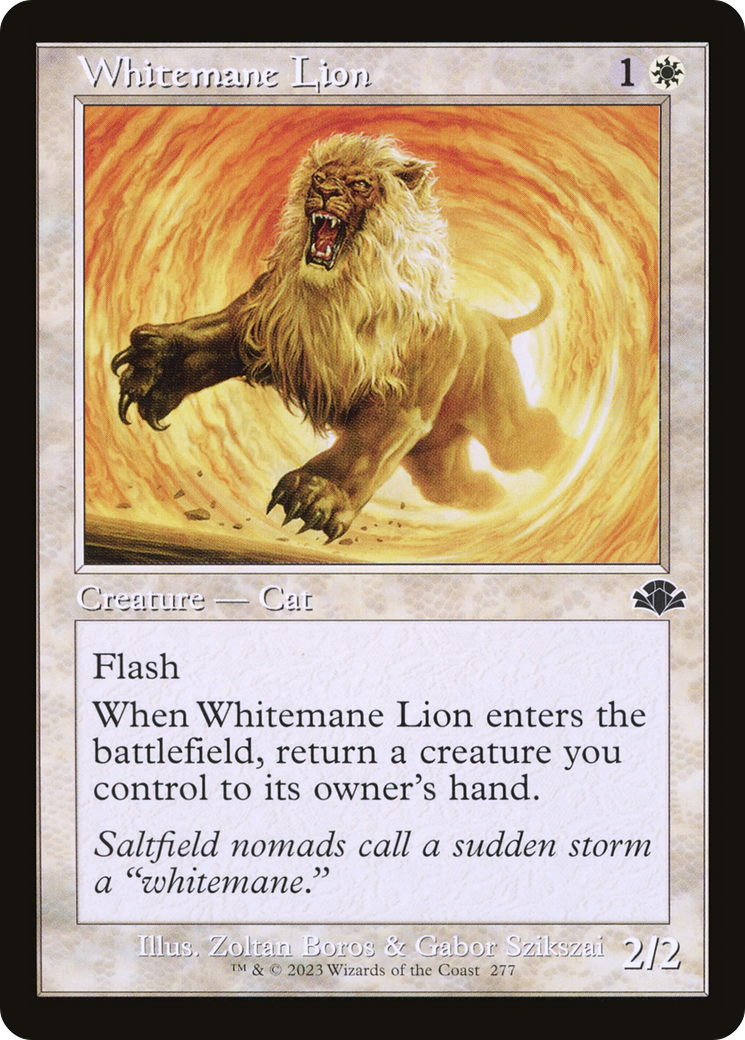 Whitemane Lion (Retro) [Dominaria Remastered] | Kessel Run Games Inc. 
