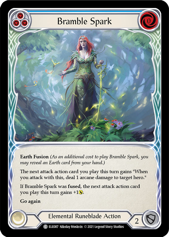 Bramble Spark (Blue) [ELE087] (Tales of Aria)  1st Edition Rainbow Foil | Kessel Run Games Inc. 