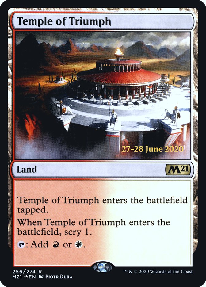 Temple of Triumph [Core Set 2021 Prerelease Promos] | Kessel Run Games Inc. 