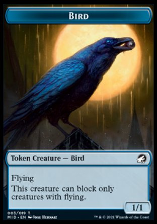 Bird Token [Innistrad: Midnight Hunt Tokens] | Kessel Run Games Inc. 