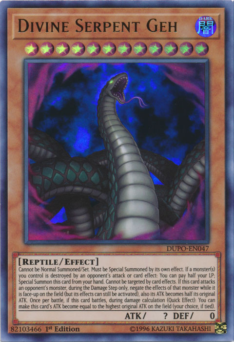 Divine Serpent Geh [DUPO-EN047] Ultra Rare | Kessel Run Games Inc. 