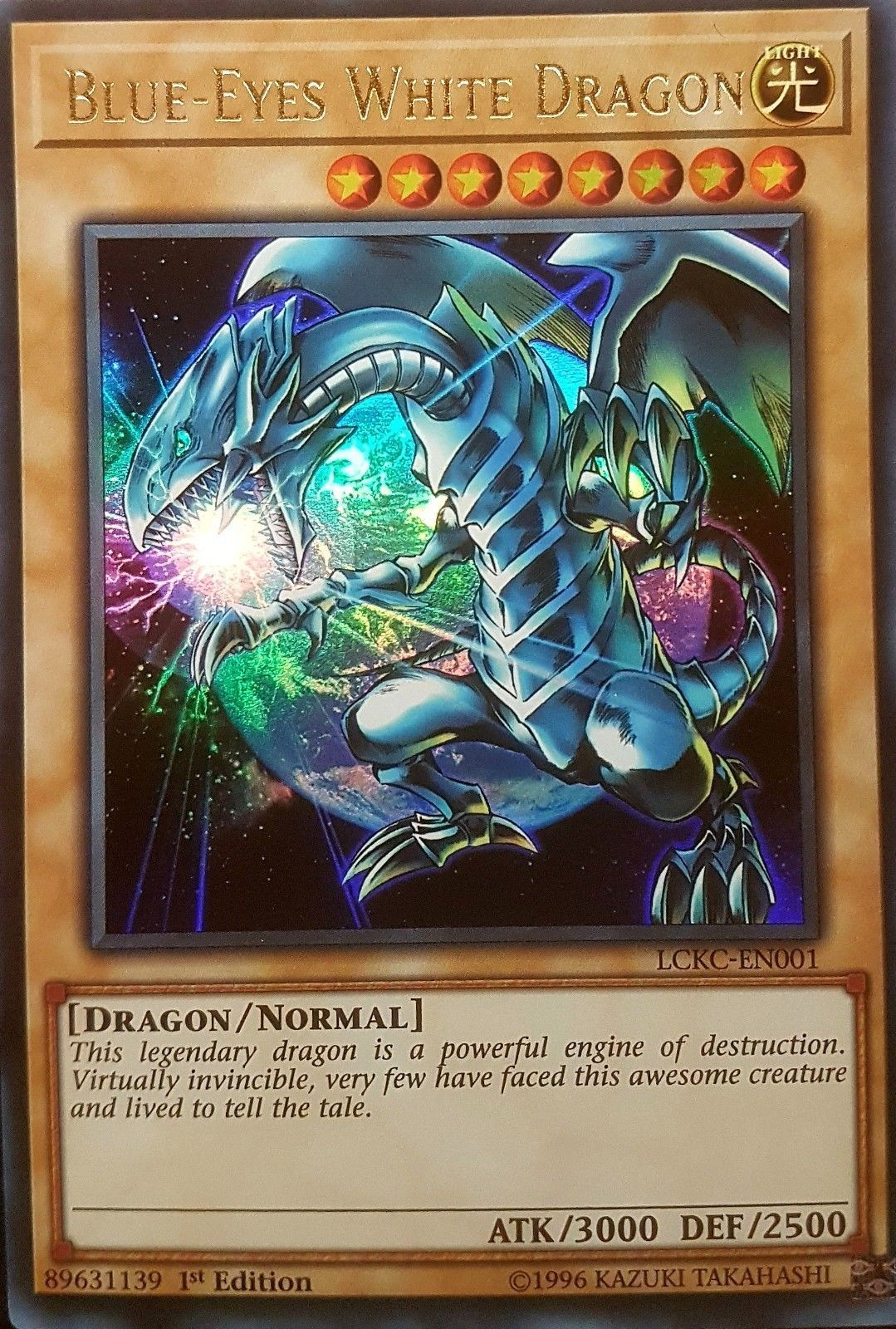 Blue-Eyes White Dragon (Version 3) [LCKC-EN001] Ultra Rare | Kessel Run Games Inc. 