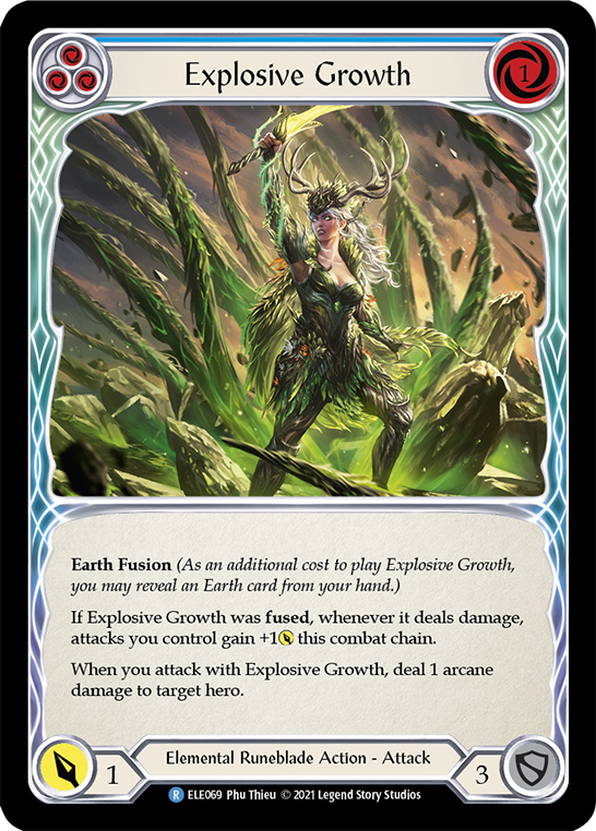 Explosive Growth (Blue) [ELE069] (Tales of Aria)  1st Edition Normal | Kessel Run Games Inc. 