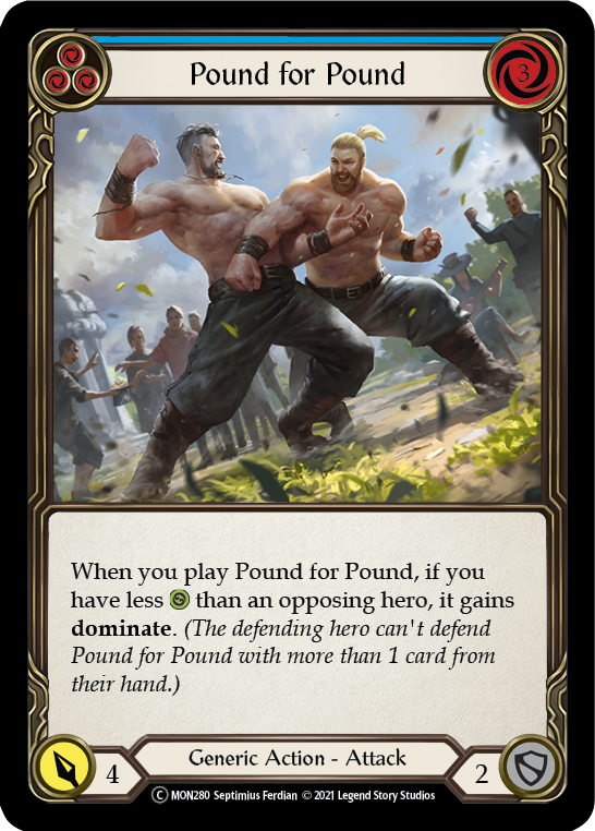 Pound for Pound (Blue) [U-MON280-RF] (Monarch Unlimited)  Unlimited Rainbow Foil | Kessel Run Games Inc. 