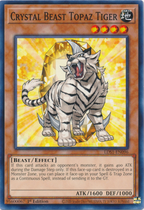 Crystal Beast Topaz Tiger [LDS1-EN096] Common | Kessel Run Games Inc. 