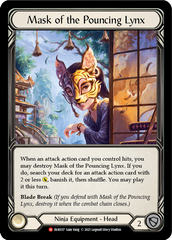 Mask of the Pouncing Lynx [EVR037] (Everfest)  1st Edition Cold Foil | Kessel Run Games Inc. 