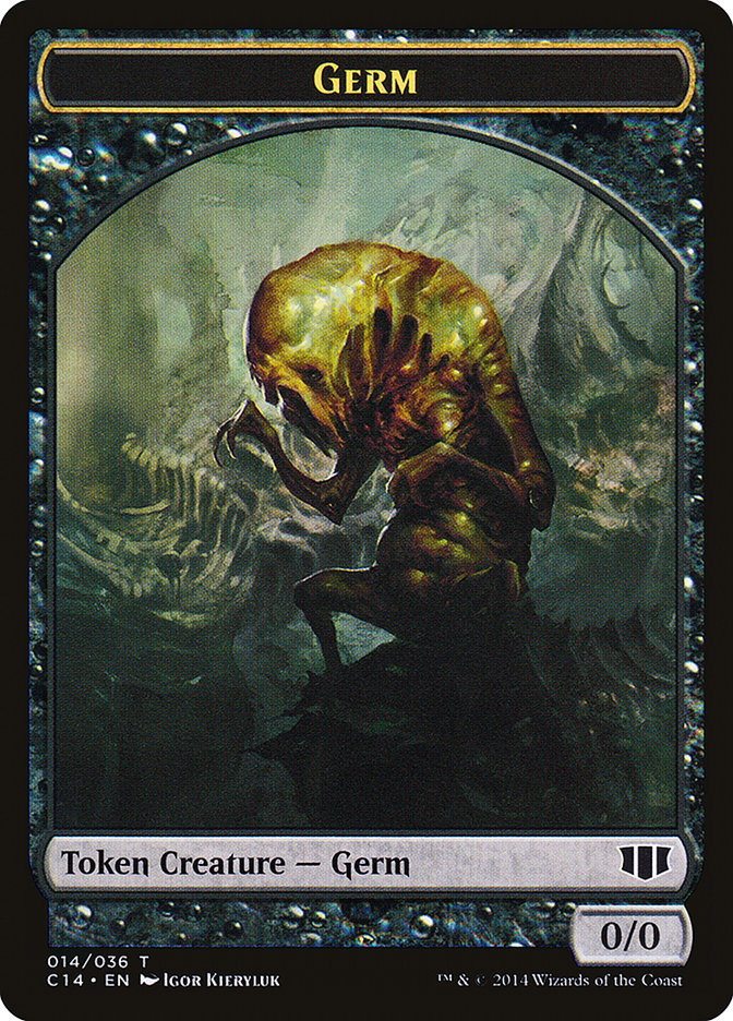 Germ // Zombie (016/036) Double-Sided Token [Commander 2014 Tokens] | Kessel Run Games Inc. 