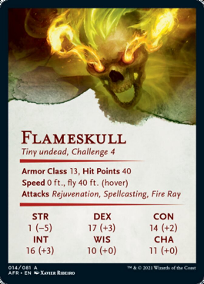 Flameskull Art Card [Dungeons & Dragons: Adventures in the Forgotten Realms Art Series] | Kessel Run Games Inc. 