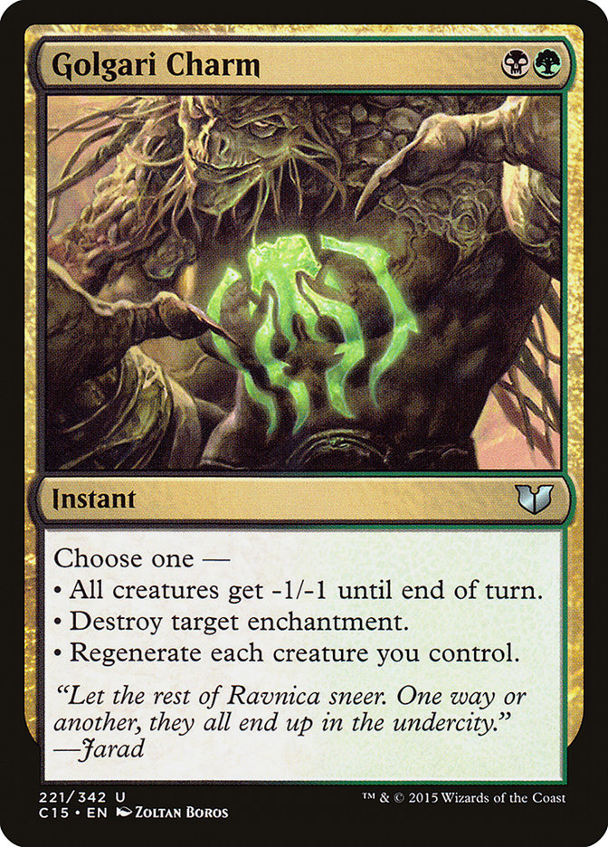 Golgari Charm [Commander 2015] | Kessel Run Games Inc. 