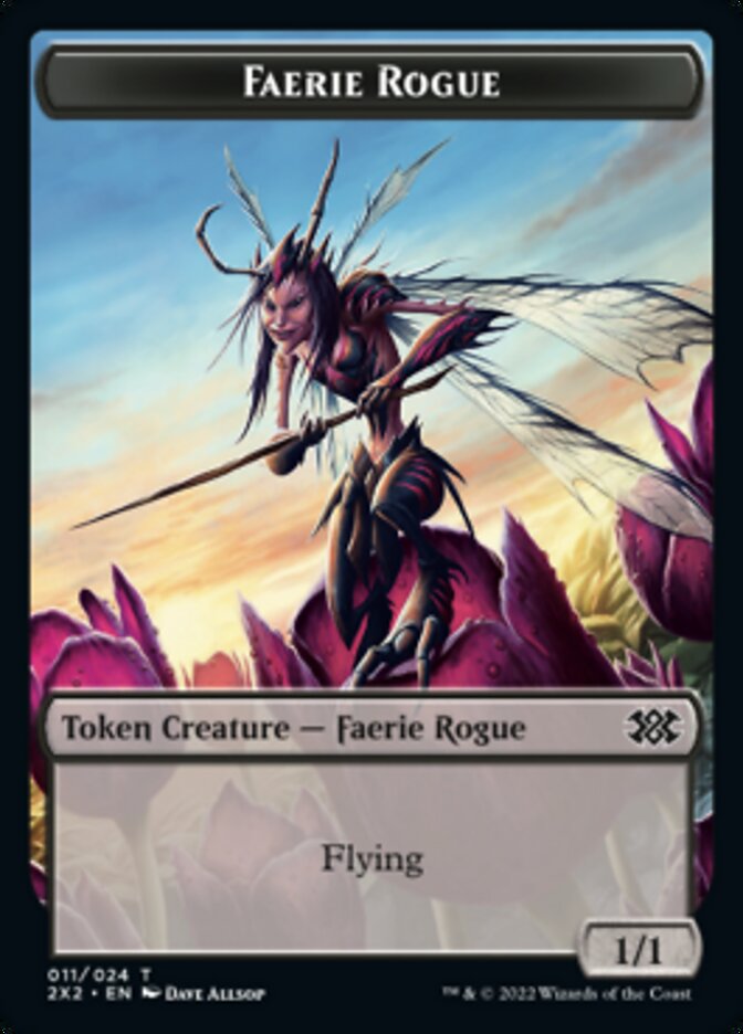 Faerie Rogue // Spirit (008) Double-Sided Token [Double Masters 2022 Tokens] | Kessel Run Games Inc. 