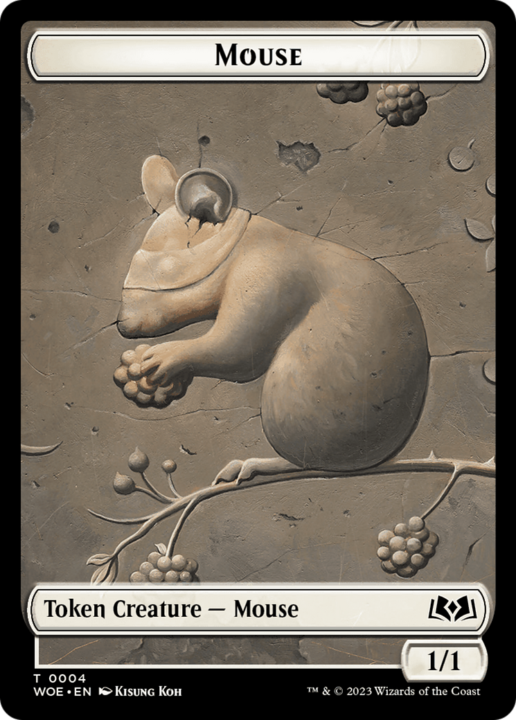 Mouse // Food (0011) Double-Sided Token [Wilds of Eldraine Tokens] | Kessel Run Games Inc. 