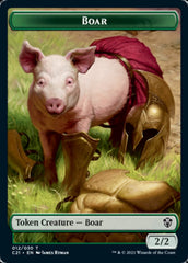 Hydra // Boar Double-Sided Token [Commander 2021 Tokens] | Kessel Run Games Inc. 