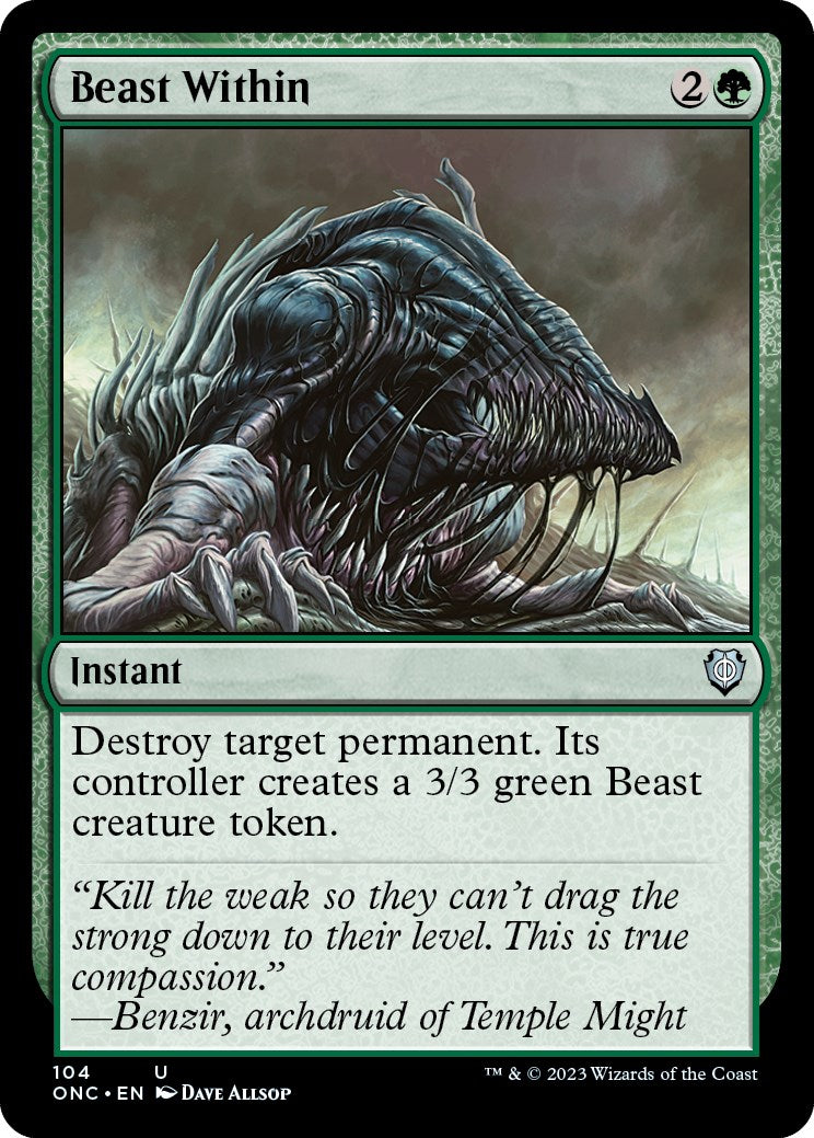 Beast Within [Phyrexia: All Will Be One Commander] | Kessel Run Games Inc. 
