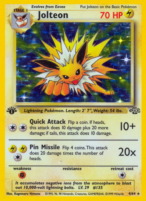 Jolteon (4/64) [Jungle 1st Edition] | Kessel Run Games Inc. 