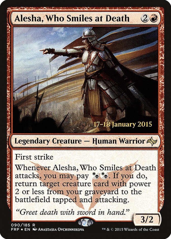 Alesha, Who Smiles at Death [Fate Reforged Prerelease Promos] | Kessel Run Games Inc. 