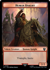 Human Knight // Human Double-Sided Token [The Lord of the Rings: Tales of Middle-Earth Commander Tokens] | Kessel Run Games Inc. 