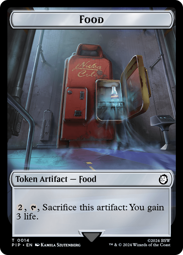 Food (0014) // Soldier (0010) Double-Sided Token [Fallout Tokens] | Kessel Run Games Inc. 