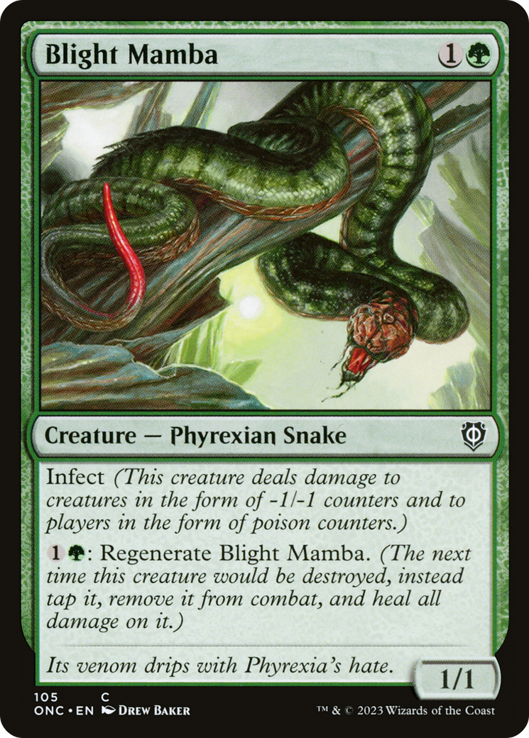 Blight Mamba [Phyrexia: All Will Be One Commander] | Kessel Run Games Inc. 