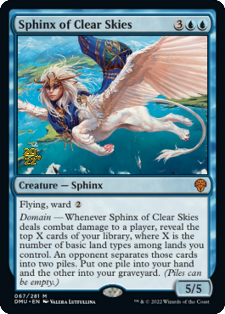 Sphinx of Clear Skies [Dominaria United Prerelease Promos] | Kessel Run Games Inc. 