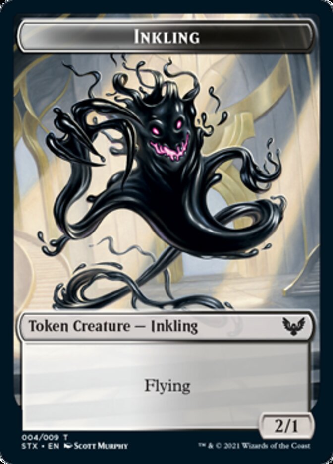 Fractal // Inkling Double-Sided Token [Strixhaven: School of Mages Tokens] | Kessel Run Games Inc. 