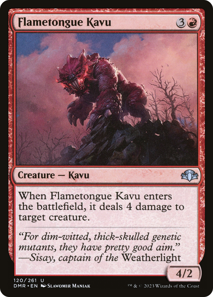 Flametongue Kavu [Dominaria Remastered] | Kessel Run Games Inc. 