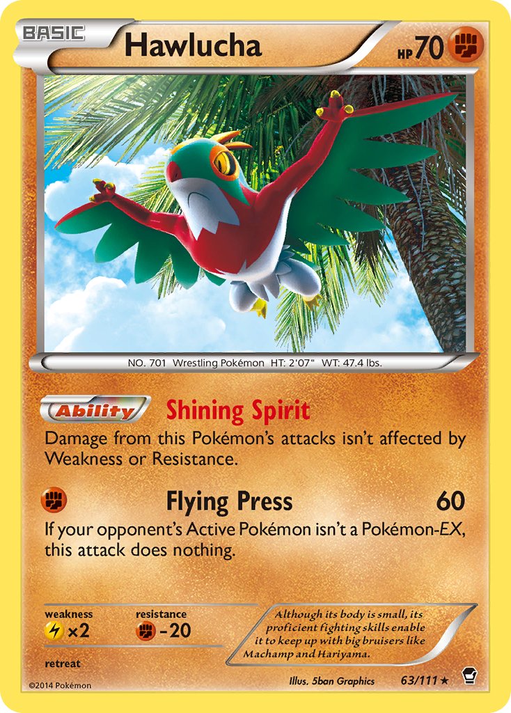 Hawlucha (63/111) (Cosmos Holo) (Blister Exclusive) [XY: Furious Fists] | Kessel Run Games Inc. 