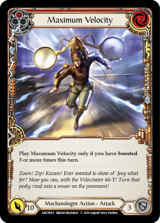 Maximum Velocity [ARC008-S] (Arcane Rising)  1st Edition Rainbow Foil | Kessel Run Games Inc. 