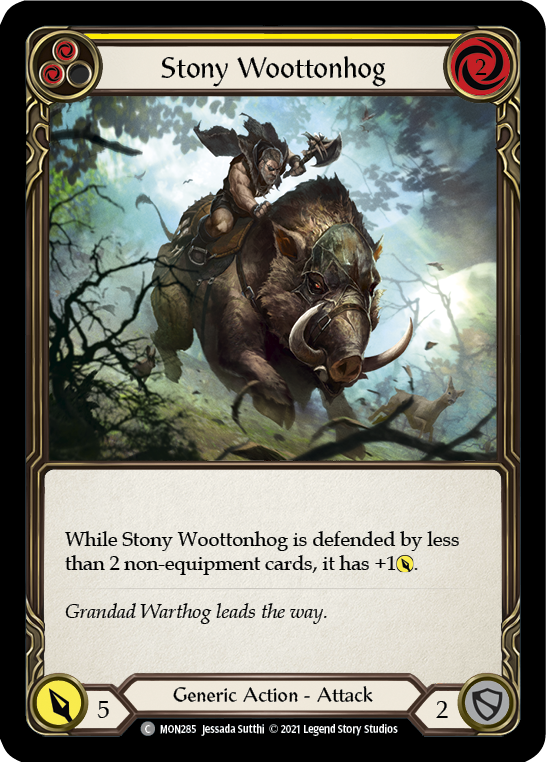 Stony Woottonhog (Yellow) [MON285] (Monarch)  1st Edition Normal | Kessel Run Games Inc. 