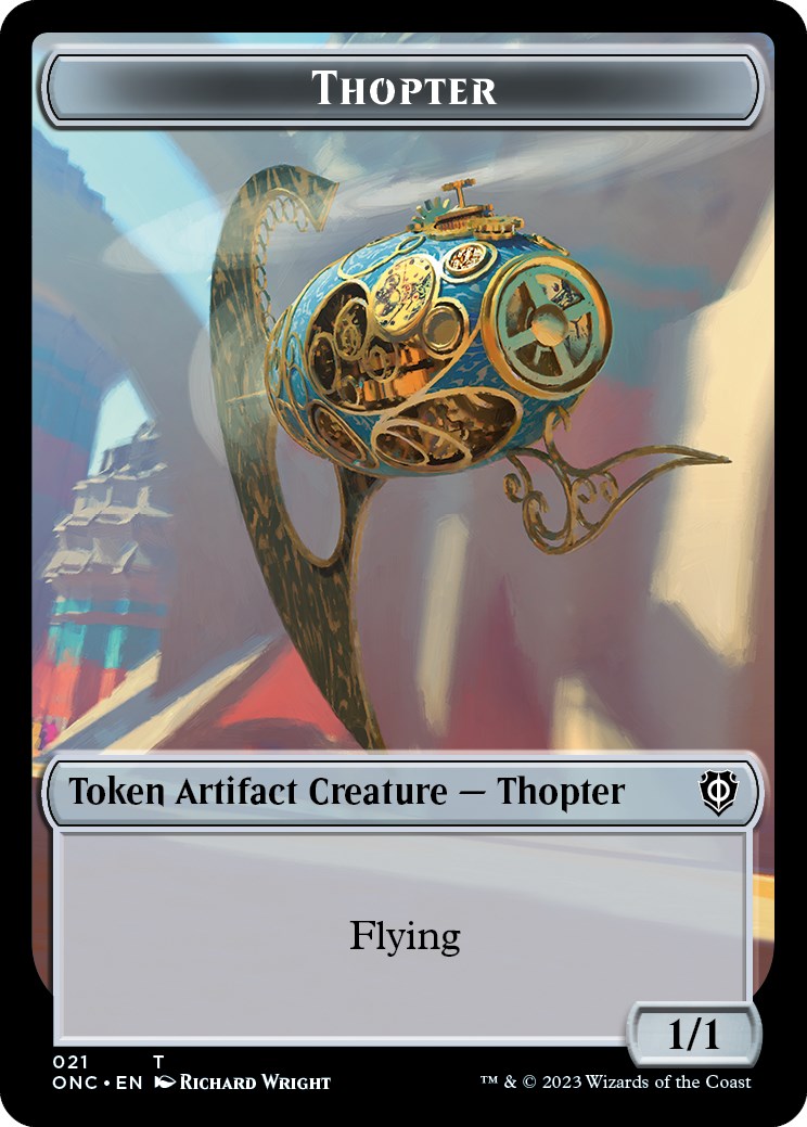Myr // Thopter Double-Sided Token [Phyrexia: All Will Be One Commander Tokens] | Kessel Run Games Inc. 