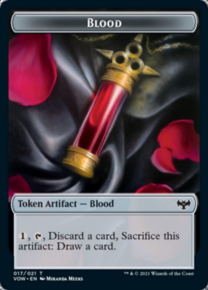 Blood // Treasure Double-Sided Token [Innistrad: Crimson Vow Tokens] | Kessel Run Games Inc. 