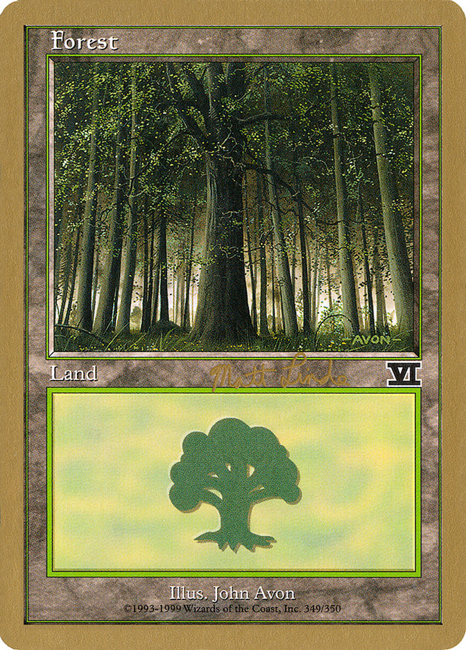 Forest (ml349) (Matt Linde) [World Championship Decks 1999] | Kessel Run Games Inc. 