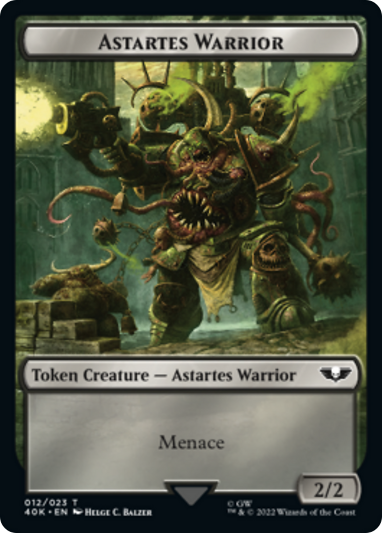 Astartes Warrior // Plaguebearer of Nurgle Double-Sided (Surge Foil) [Warhammer 40,000 Tokens] | Kessel Run Games Inc. 