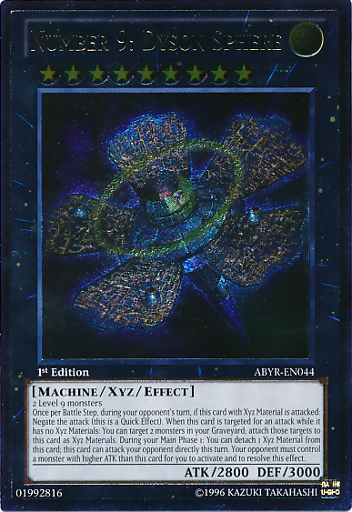 Number 9: Dyson Sphere (UTR) [ABYR-EN044] Ultimate Rare | Kessel Run Games Inc. 