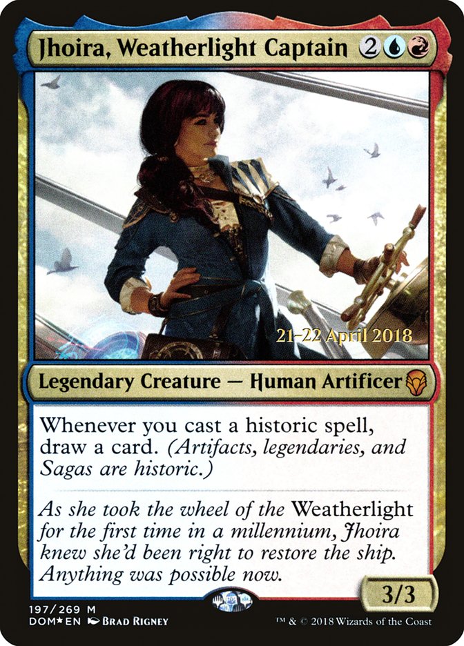 Jhoira, Weatherlight Captain [Dominaria Prerelease Promos] | Kessel Run Games Inc. 