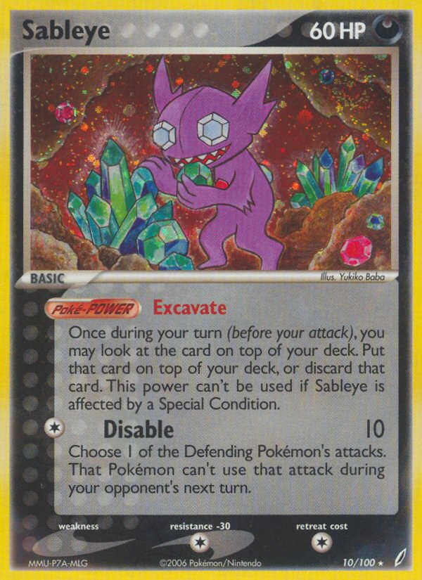 Sableye (10/100) [EX: Crystal Guardians] | Kessel Run Games Inc. 