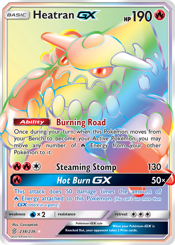 Heatran GX (238/236) [Sun & Moon: Unified Minds] | Kessel Run Games Inc. 