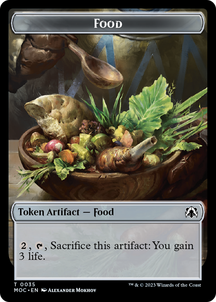 Food // Replicated Ring Double-Sided Token [March of the Machine Commander Tokens] | Kessel Run Games Inc. 