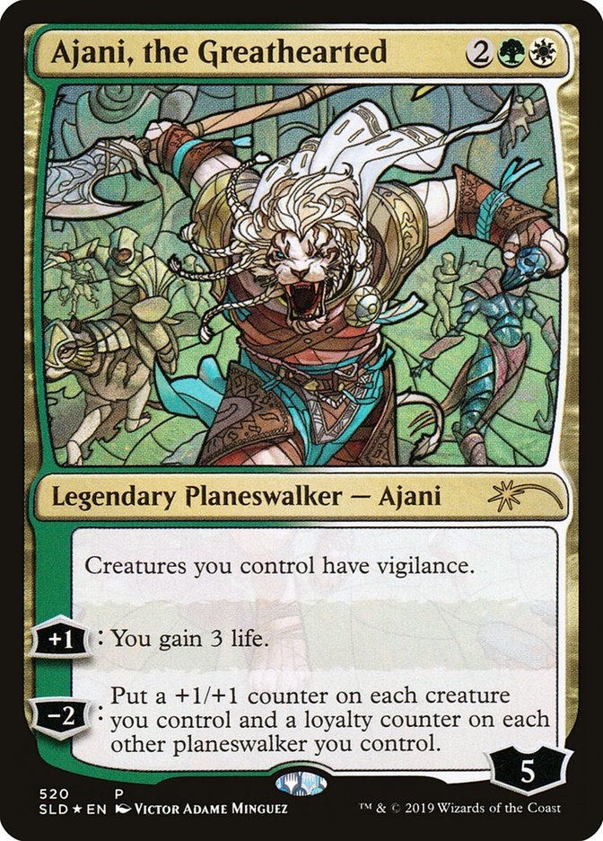 Ajani, the Greathearted (Stained Glass) [Secret Lair Drop Promos] | Kessel Run Games Inc. 
