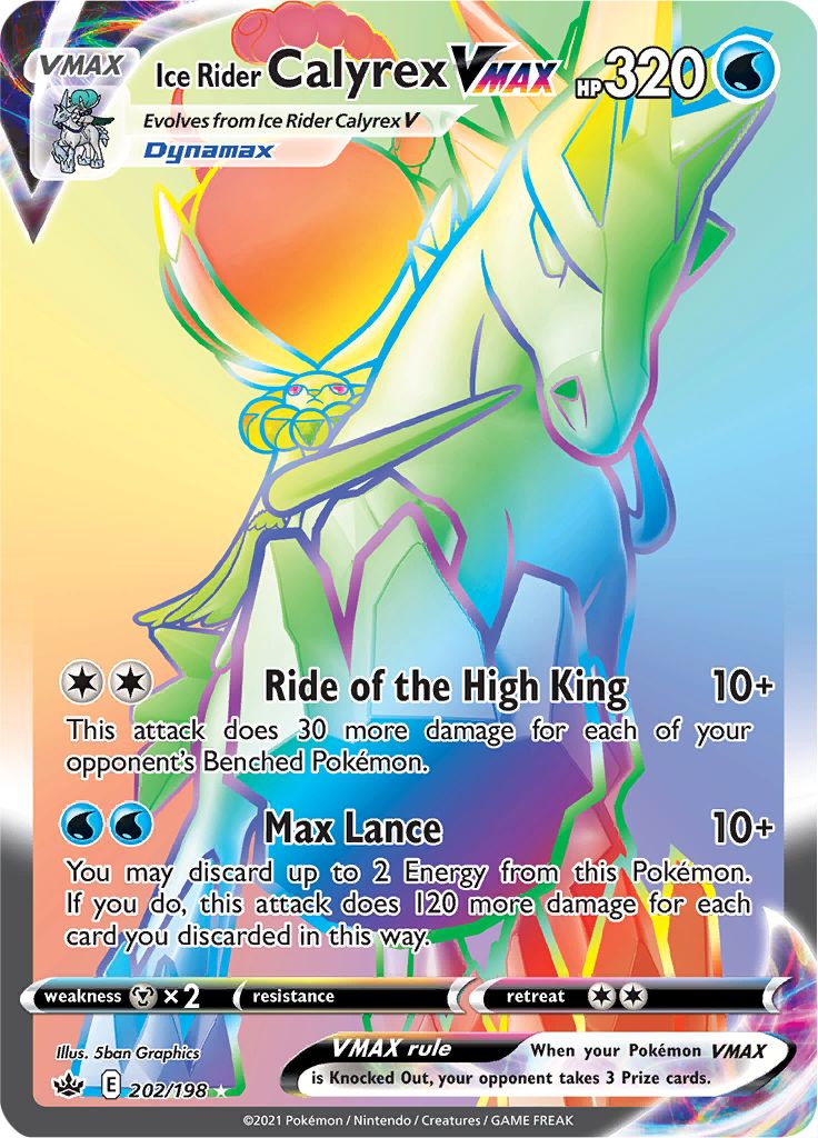 Ice Rider Calyrex VMAX (202/198) [Sword & Shield: Chilling Reign] | Kessel Run Games Inc. 