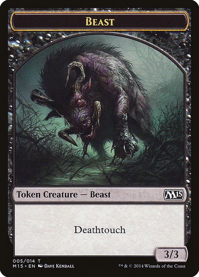 Beast Token (005/014) [Magic 2015 Tokens] | Kessel Run Games Inc. 