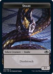 Snake // Zombie Double-Sided Token [Commander Collection: Black Tokens] | Kessel Run Games Inc. 