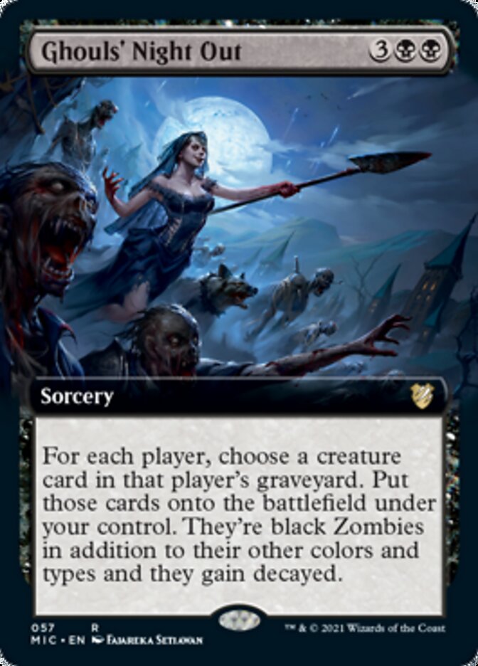 Ghouls' Night Out (Extended Art) [Innistrad: Midnight Hunt Commander] | Kessel Run Games Inc. 
