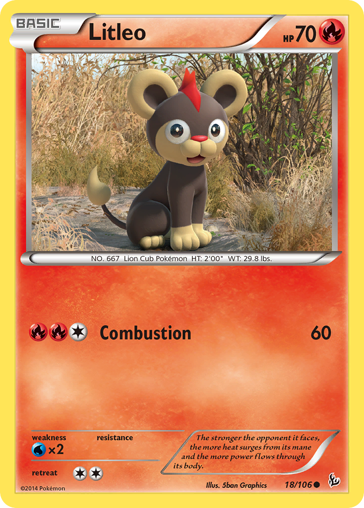 Litleo (18/106) [XY: Flashfire] | Kessel Run Games Inc. 