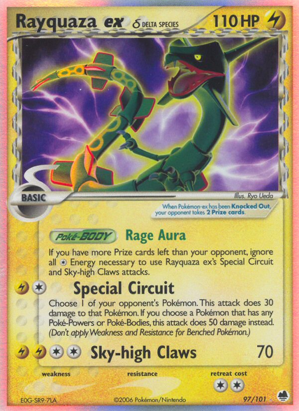 Rayquaza ex (97/101) (Delta Species) [EX: Dragon Frontiers] | Kessel Run Games Inc. 