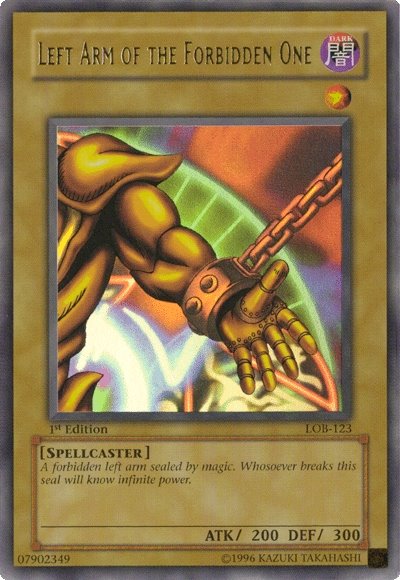 Left Arm of the Forbidden One [LOB-123] Ultra Rare | Kessel Run Games Inc. 