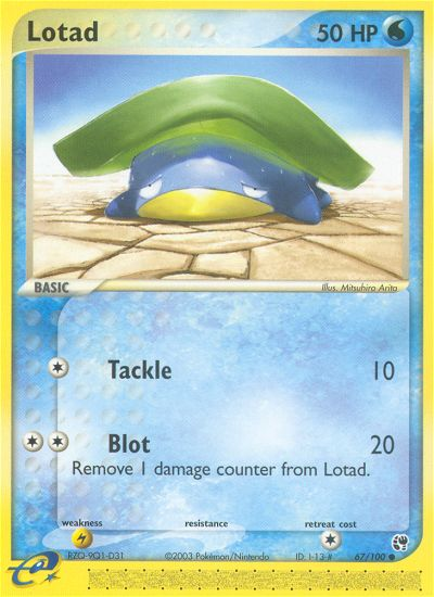Lotad (67/100) [EX: Sandstorm] | Kessel Run Games Inc. 