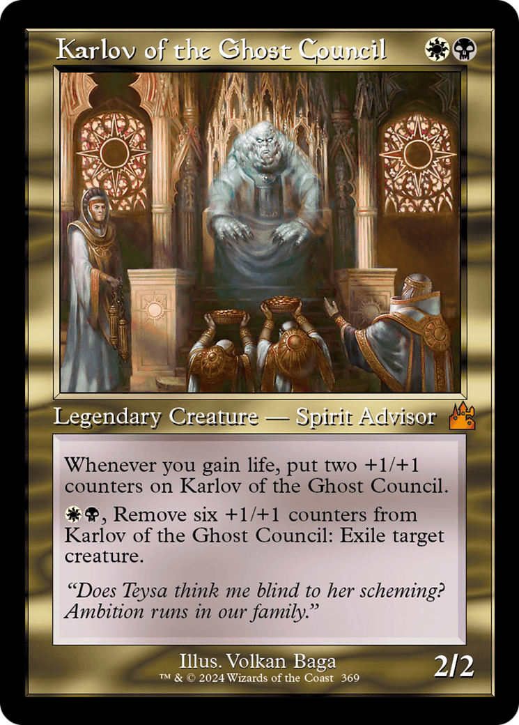 Karlov of the Ghost Council (Retro Frame) [Ravnica Remastered] | Kessel Run Games Inc. 